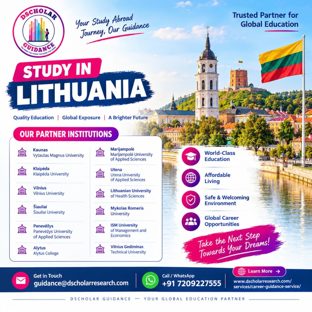 🇱🇹 STUDY ABROAD IN LITHUANIA WITH DSCHOLAR GUIDANCE! 🎓🌍 🇱🇹 STUDY ABROAD