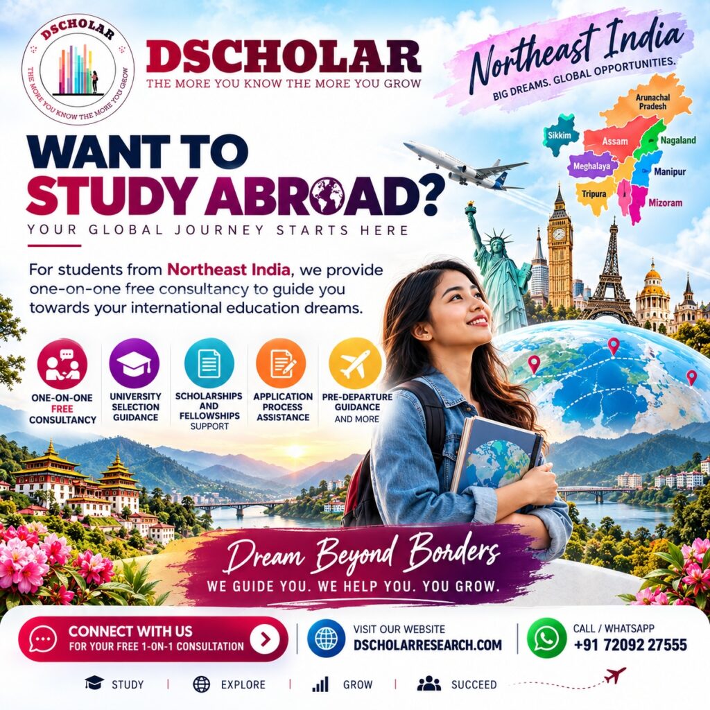 🌏 NORTHEAST INDIA, DREAMING OF STUDYING ABROAD? 🎓✈️ 🌏 NORTHEAST INDIA, DREAMING