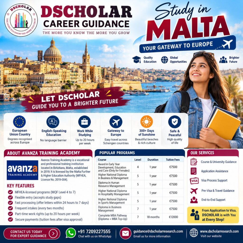 🇲🇹✈️ DREAMING OF STUDYING IN EUROPE? YOUR JOURNEY STARTS IN MALTA! 🎓🌍